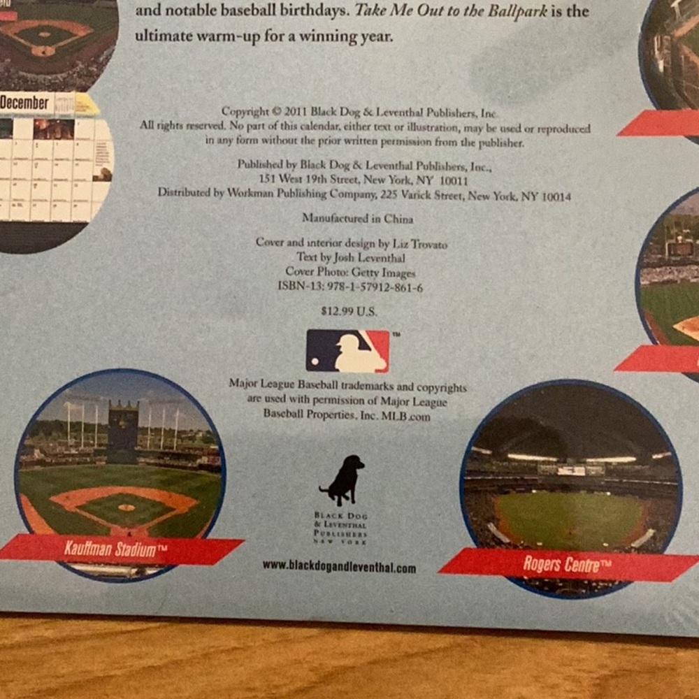 Ballpark 2012 Calendar - Picture 4 of 5